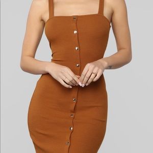 Fashion nova Cognac mini dress